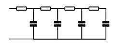 Эквивалентная схема замещения реального конденсатора, 
 используемая для моделирования диэлектрических потерь