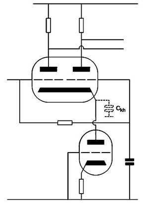 Дифференциальный усилитель, использующая триодный элемент стабилизации 
тока в качестве фазовращателя