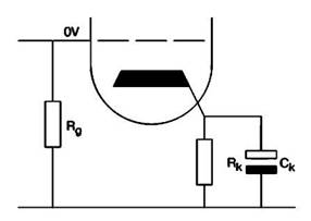 Катодное смещение с использованием резистора